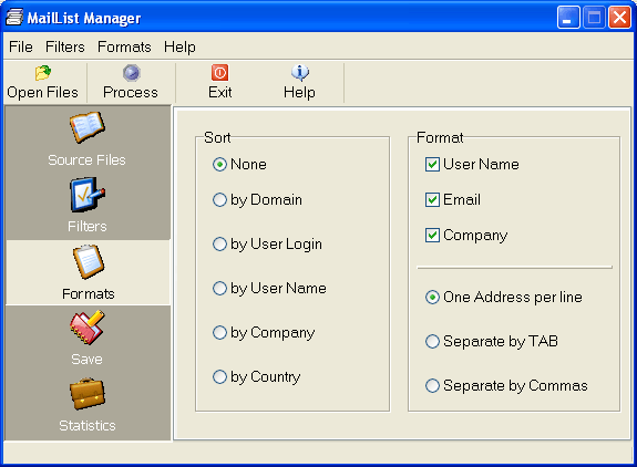 MailList Manager Screenshot